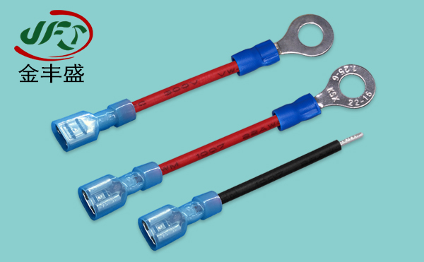 定制加工RV1.25-6圆环端子线 带护套冷压插簧端子线 配电箱电源输出连接线